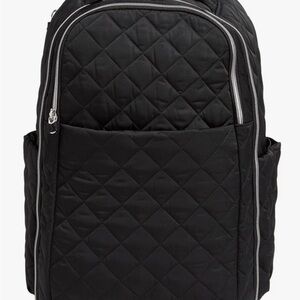 Quilted Black Backpack